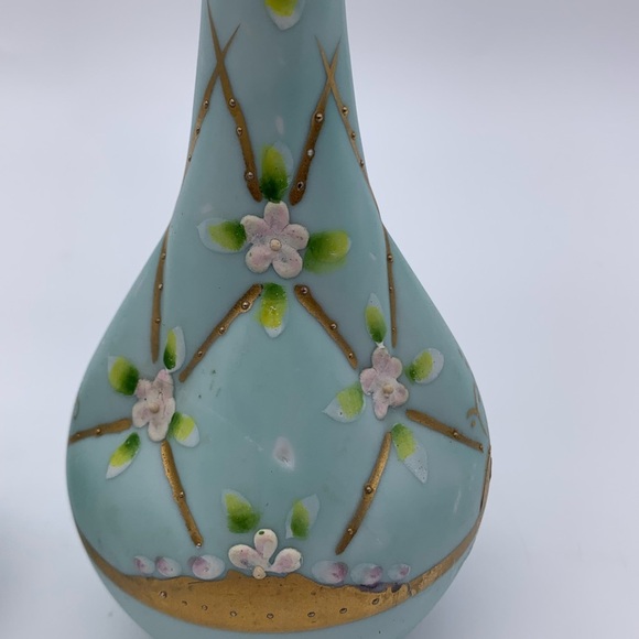 Pair Of MCM Victorian Style Hand Painted LENWILE CHINA Vases ARDALT JAPAN #6847A - Picture 7 of 12